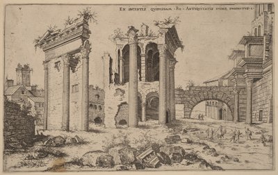 Vista del Foro di Nerva da Hieronymus Cock