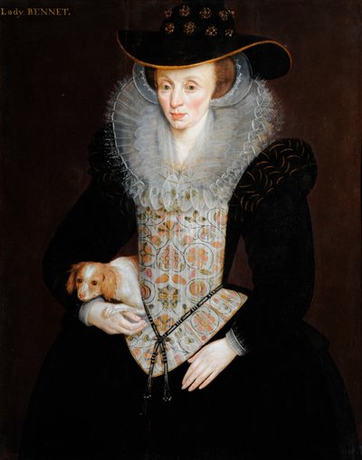 Ritratto di Lady Bennet, c.1590 da Hieronymus Custodis