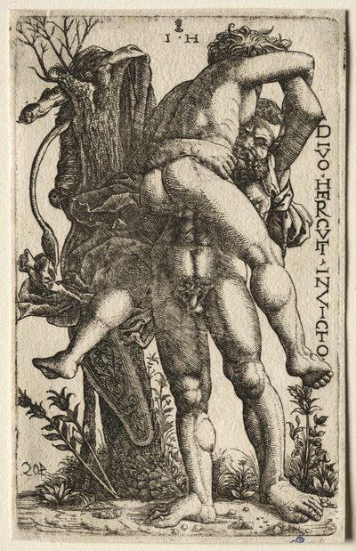 Ercole e Anteo da Hieronymus Hopfer