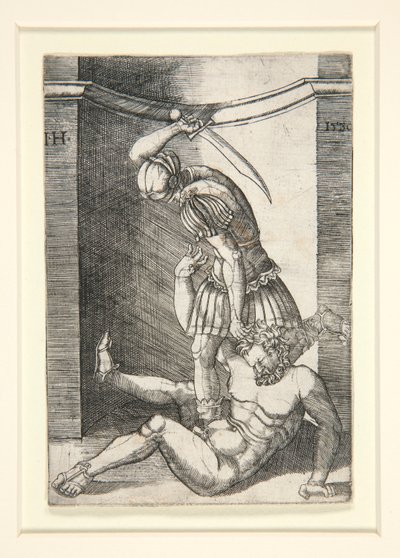 Soldato che uccide un uomo nudo da Hieronymus Hopfer