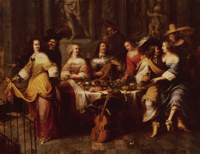 Pasto festivo da Hieronymus Janssens