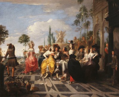 La parabola del figliol prodigo - Il figliol prodigo dissipa il suo patrimonio da Hieronymus Janssens