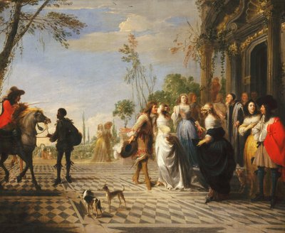 La parabola del figliol prodigo - Il figliol prodigo lascia la casa da Hieronymus Janssens