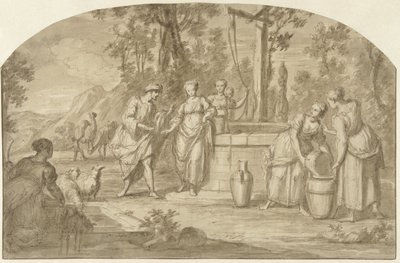 Eliezer e Rebecca al pozzo da Hieronymus Lapis