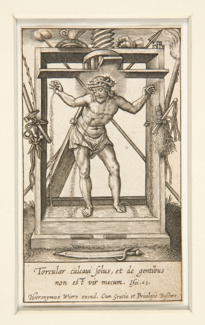 Cristo nel torchio da Hieronymus Wierix