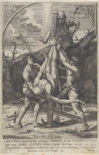 Crocifissione di Pietro da Hieronymus Wierix