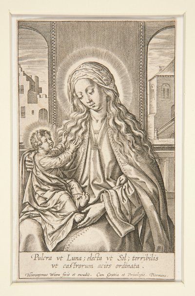 Vergine e Bambino da Hieronymus Wierix