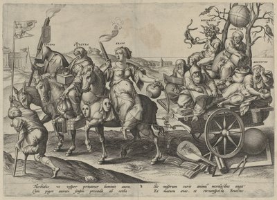 Maturità (De vier leeftijden van de mens en de dood) da Hieronymus Wierix