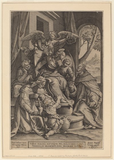 La Santa Parentela da Hieronymus Wierix after Denys Calvaert