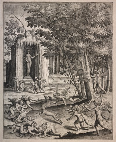 Cupidi al gioco da Hieronymus or Jerome Wierix