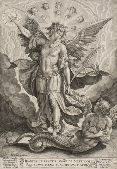 San Michele trionfante sul drago da Hieronymus or Jerome Wierix