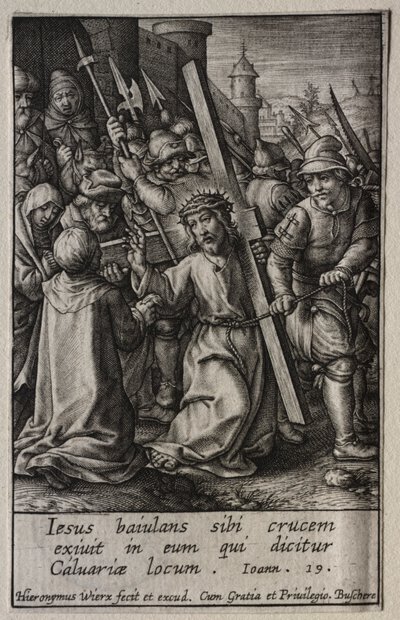 La Passione: Cristo che Porta la Croce da Hieronymus or Jerome Wierix