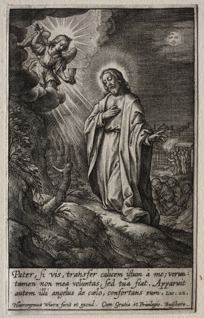 La Passione: Cristo sul Monte degli Ulivi da Hieronymus or Jerome Wierix