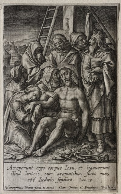 La Passione: Deposizione dalla Croce da Hieronymus or Jerome Wierix