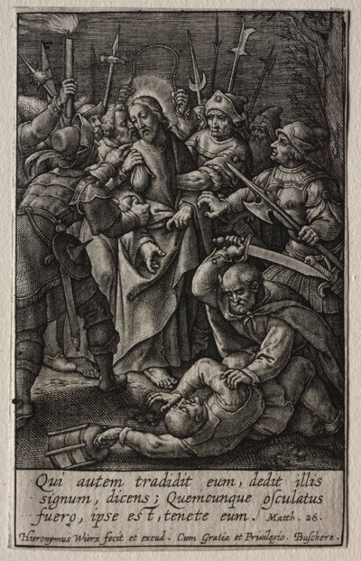 La Passione: Il Tradimento di Cristo da Hieronymus or Jerome Wierix