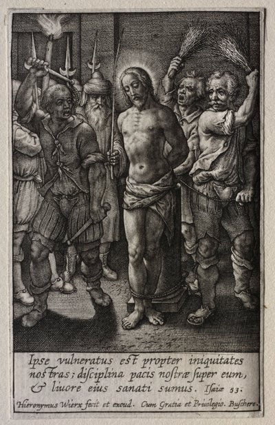 La Passione: La Flagellazione da Hieronymus or Jerome Wierix