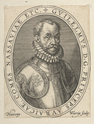 Guglielmo il Taciturno, fine XVI-inizio XVII secolo da Hieronymus or Jerome Wierix
