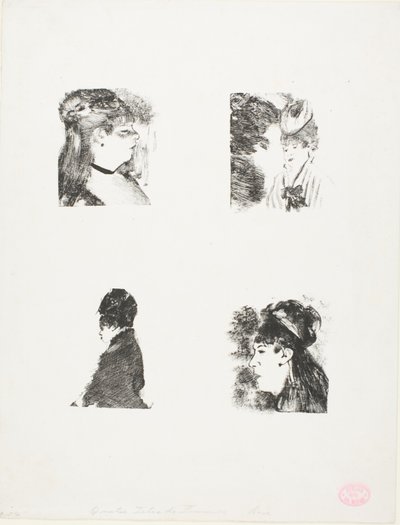 Quattro teste di donna da Hilaire Germain Edgar Degas