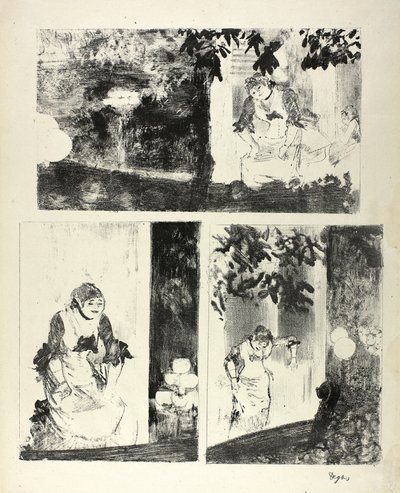 Mlle Bécat al Café des Ambassadeurs: Tre motivi da Hilaire Germain Edgar Degas