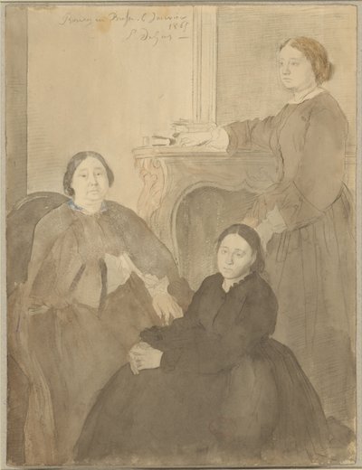 Mme. Michel Musson e le sue figlie, Estelle e Désirée da Hilaire Germain Edgar Degas