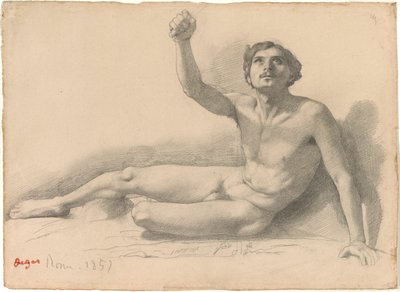 Studio di un nudo maschile da Hilaire Germain Edgar Degas