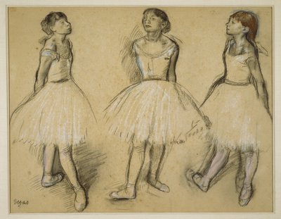 Tre studi di una ballerina in quarta posizione da Hilaire Germain Edgar Degas