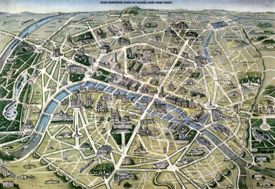 Mappa di Parigi durante il periodo dei 