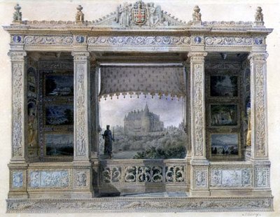 Il castello Chatillon-Coligny-Montmorency, c.1820 da Hilaire Thierry