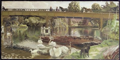 Cigni, Ponte di Cookham da Hilda Carline