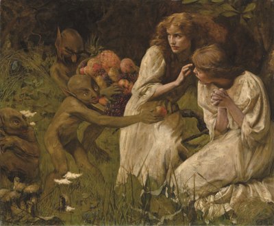 Il mercato dei folletti (olio su tela) da Hilda Koe