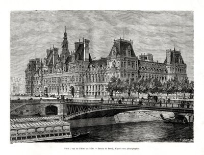 Hotel de Ville, Parigi, Francia, 1886 da Hildibrand