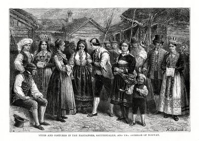 Tipi e costumi in Norvegia, 1879 da Hildibrand