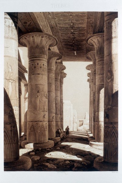 Sala ipostila del Ramesseum, Tebe, Egitto da Himely