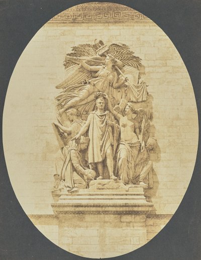 [Particolare di "Le Triomphe de 1810", di Jean-Pierre Cortot, Arco di Trionfo]. da Hippolyte Bayard