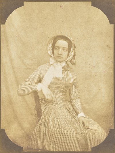 [Ritratto di giovane donna in abito a scacchi]. da Hippolyte Bayard