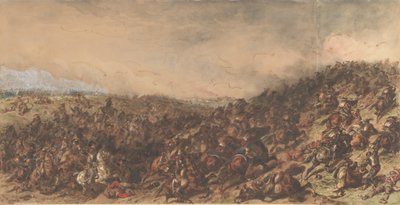 Scena di battaglia Waterloo da Hippolyte Bellange
