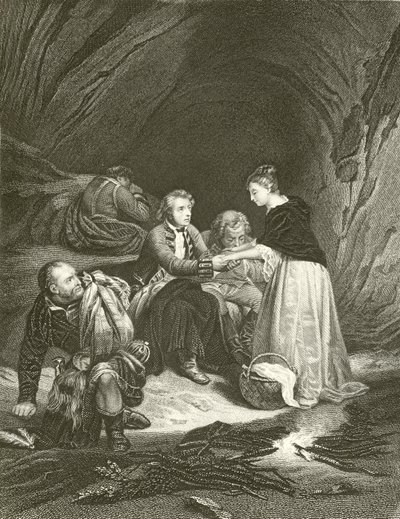 Carlo Edoardo (il Pretendente) e Flora Macdonald da Hippolyte Delaroche
