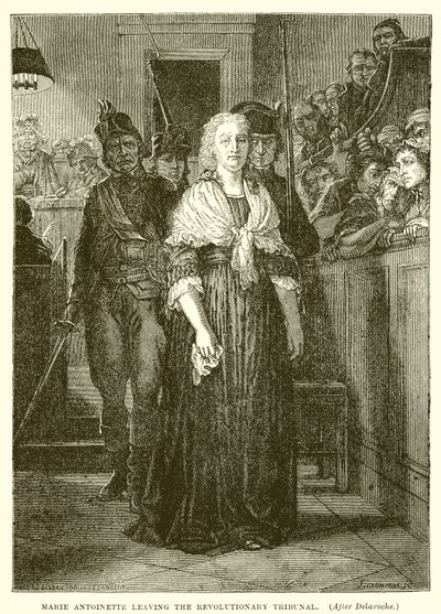 Maria Antonietta lascia il tribunale rivoluzionario da Hippolyte Delaroche