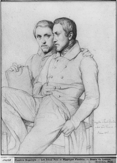 Doppio ritratto di Ippolito e Paul Flandrin, 1835 da Hippolyte Flandrin
