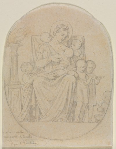 Santa Felicità e i suoi sette figli, seconda terza XIX secolo da Hippolyte Jean Flandrin