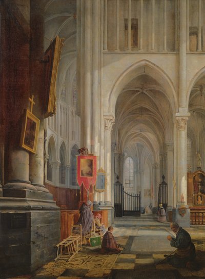 Interno della Cattedrale di St. Omer da Hippolyte Joseph Cuvelier
