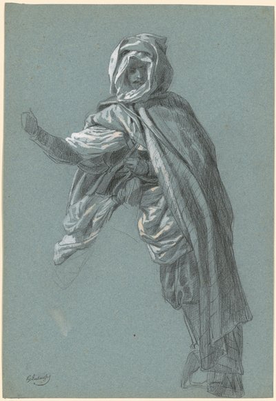 Un cavaliere arabo a dorso di cammello da Hippolyte Lalaisse