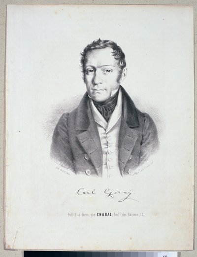 Carl Czerny (1791-1857) inciso da Huard da Hippolyte Lallemand