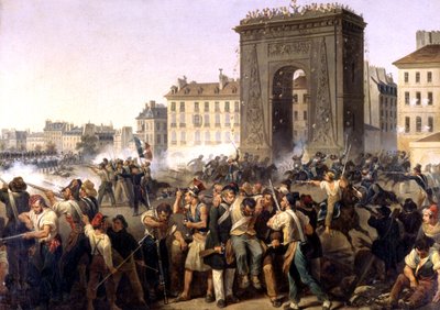 Assalto alla porta di Saint Denis, dipinto 1830 da Hippolyte Lecomte