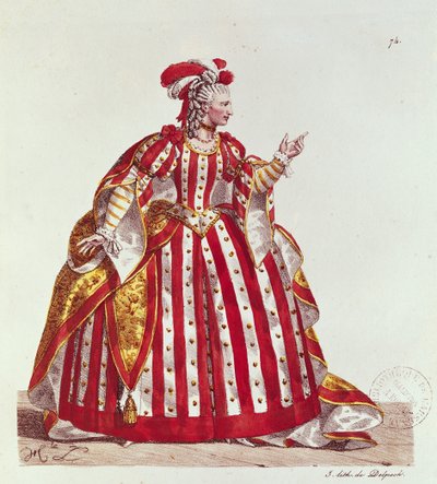 Mademoiselle Dumesnil nel ruolo di Agrippina in 