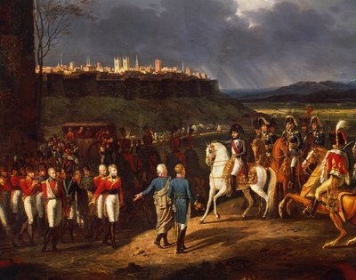 Napoleone Bonaparte incontra prigionieri britannici ad Astorga, dopo la battaglia di La Coruna da Hippolyte Lecomte