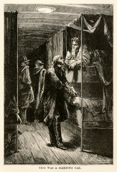 Questa era una carrozza letto, da Il giro del mondo in ottanta giorni di Jules Verne (1828-1905) inciso da Adolphe François Pannemaker (1822-1900), 1873 da Hippolyte Leon after Benett