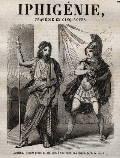 Ifigenia tragedia di Jean Racine - incisione in "Oeuvres de Jean Racine" illustrata da Pauquet e nota di Emile de La Bedolliere - 1851 da Hippolyte Louis Pauquet