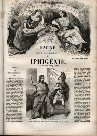 Ifigenia tragedia di Jean Racine - incisione in 