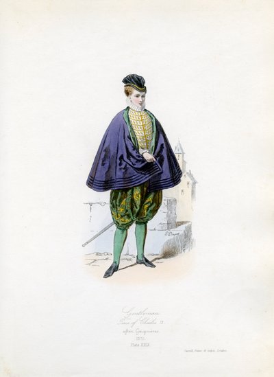 Gentiluomo del tempo di Carlo IX da Hippolyte Louis and Polydore Pauquet